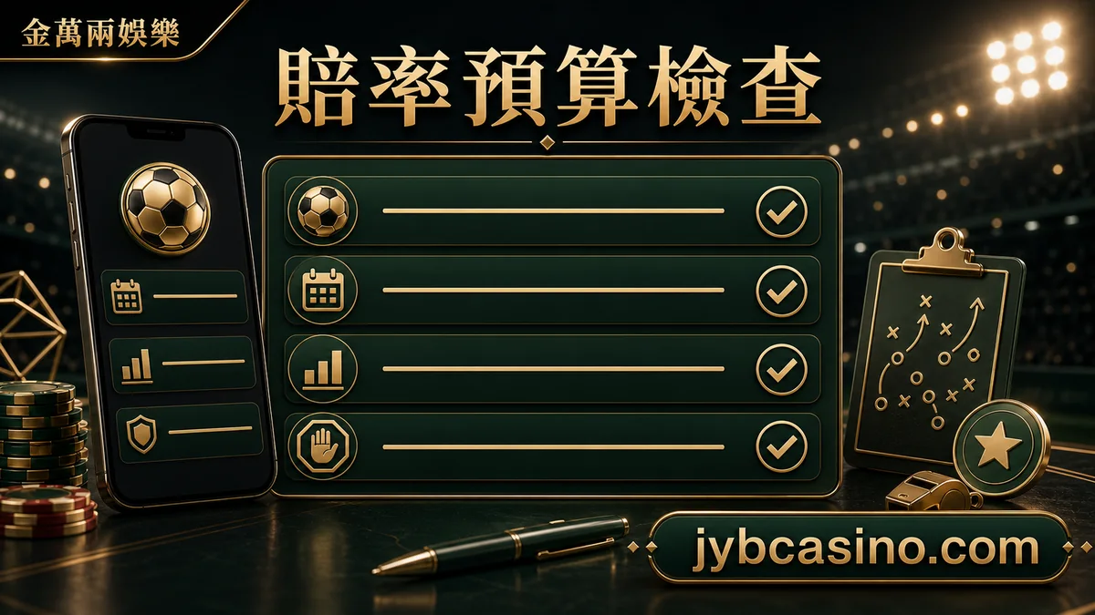 金萬兩娛樂 賠率預算檢查,賠率閱讀、注碼與預算停損的文章插圖。