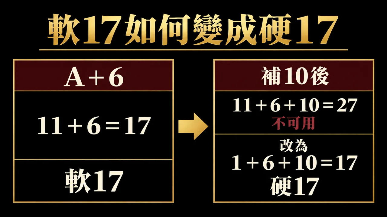 二十一點Soft17是什麼？A點數與莊家補牌規則